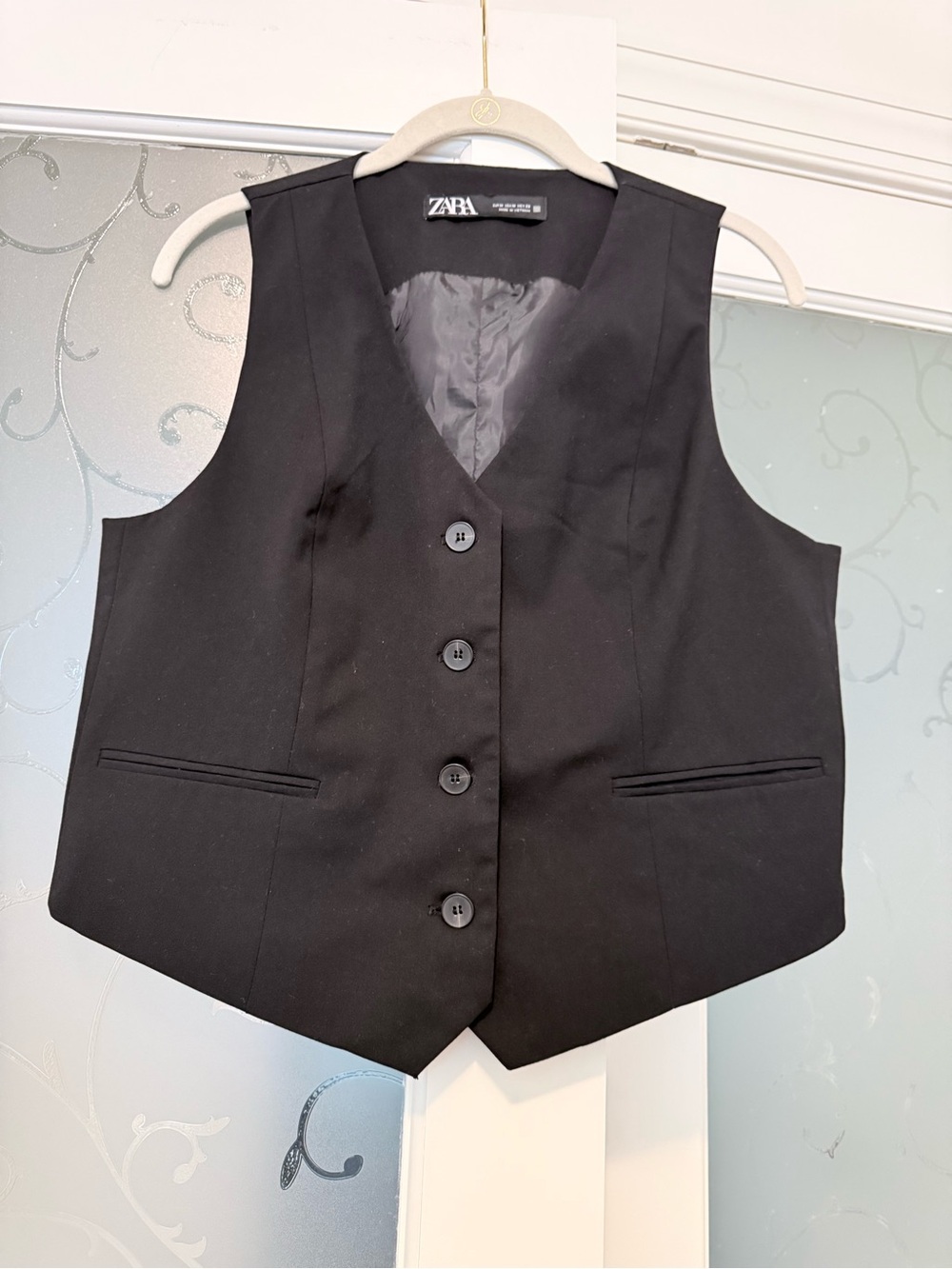 Zara Women's Black Tailored Vest